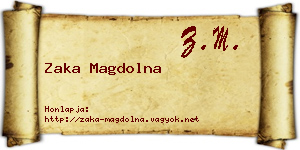 Zaka Magdolna névjegykártya